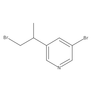 3-Bromo-5-(1-bromopropan-2-yl)pyridine Structure