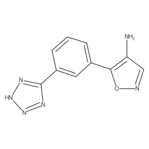 5-[3-(1H-1,2,3,4-tetrazol-5-yl)phenyl]-1,2-oxazol-4-amine结构式