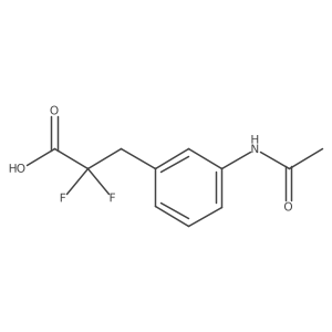 3-(3-Acetamidophenyl)-2,2-difluoropropanoic acid结构式