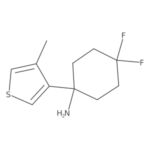 4,4-Difluoro-1-(4-methylthiophen-3-yl)cyclohexan-1-amine Structure