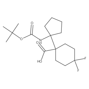 1-(1-{[(Tert-butoxy)carbonyl]amino}cyclopentyl)-4,4-difluorocyclohexane-1-carboxylic acid Structure