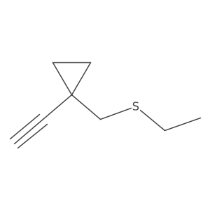 1-[(Ethylsulfanyl)methyl]-1-ethynylcyclopropane结构式
