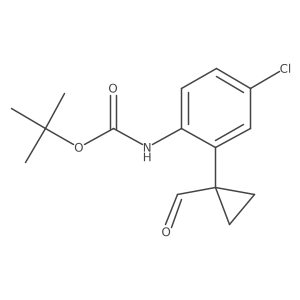 tert-butyl N-[4-chloro-2-(1-formylcyclopropyl)phenyl]carbamate Structure