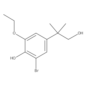 2-Bromo-6-ethoxy-4-(1-hydroxy-2-methylpropan-2-yl)phenol Structure