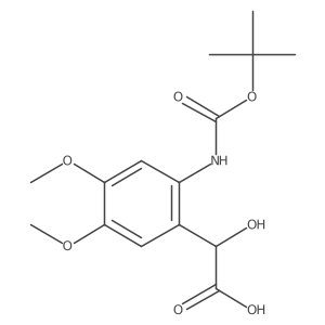 2-(2-{[(Tert-butoxy)carbonyl]amino}-4,5-dimethoxyphenyl)-2-hydroxyacetic acid结构式
