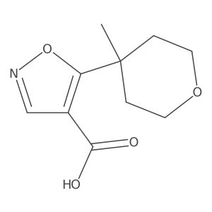 5-(4-Methyloxan-4-yl)-1,2-oxazole-4-carboxylic acid Structure