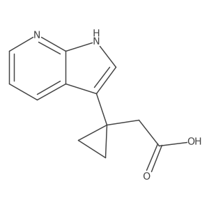2-(1-{1H-pyrrolo[2,3-b]pyridin-3-yl}cyclopropyl)acetic acid结构式