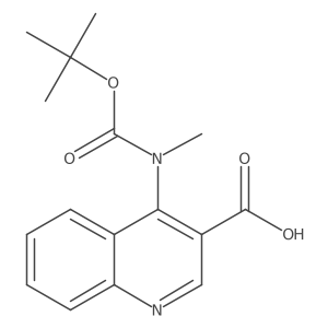 4-{[(Tert-butoxy)carbonyl](methyl)amino}quinoline-3-carboxylic acid结构式