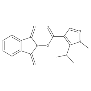1,3-dioxo-2,3-dihydro-1H-isoindol-2-yl 1-methyl-5-(propan-2-yl)-1H-pyrazole-4-carboxylate Structure