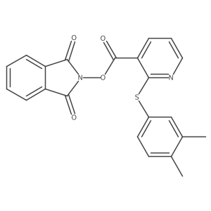 1,3-dioxo-2,3-dihydro-1H-isoindol-2-yl 2-[(3,4-dimethylphenyl)sulfanyl]pyridine-3-carboxylate Structure