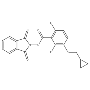1,3-dioxo-2,3-dihydro-1H-isoindol-2-yl 3-[(cyclopropylmethyl)sulfanyl]-2,6-difluorobenzoate结构式