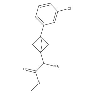 Methyl 2-amino-2-[3-(3-chlorophenyl)-1-bicyclo[1.1.1]pentanyl]acetate结构式