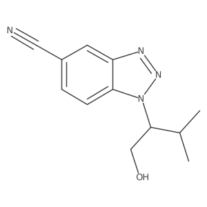 1-(1-hydroxy-3-methylbutan-2-yl)-1H-1,2,3-benzotriazole-5-carbonitrile Structure
