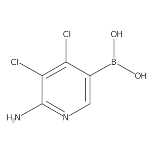 (6-Amino-4,5-dichloropyridin-3-yl)boronic acid结构式