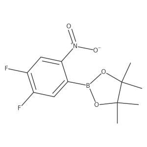 2-(4,5-Difluoro-2-nitrophenyl)-4,4,5,5-tetramethyl-1,3,2-dioxaborolane结构式