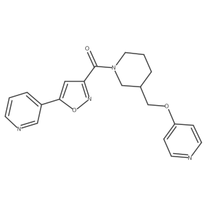 3-(3-{3-[(Pyridin-4-yloxy)methyl]piperidine-1-carbonyl}-1,2-oxazol-5-yl)pyridine Structure