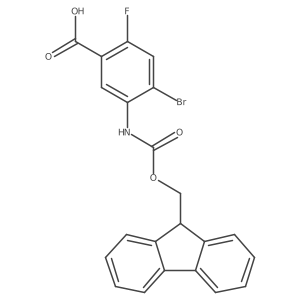 4-bromo-5-({[(9H-fluoren-9-yl)methoxy]carbonyl}amino)-2-fluorobenzoic acid Structure