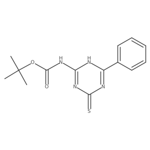 tert-butyl N-(4-phenyl-6-sulfanyl-1,3,5-triazin-2-yl)carbamate结构式