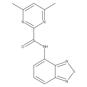 N-(2,1,3-Benzothiadiazol-4-yl)-4,6-dimethylpyrimidine-2-carboxamide结构式