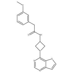 2-(3-methoxyphenyl)-N-(1-{thieno[3,2-d]pyrimidin-4-yl}azetidin-3-yl)acetamide Structure