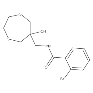 2-Bromo-N-[(6-hydroxy-1,4-dithiepan-6-yl)methyl]benzamide结构式