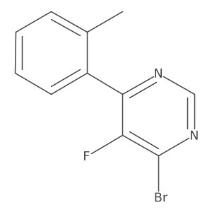 4-Bromo-5-fluoro-6-(2-methylphenyl)pyrimidine结构式