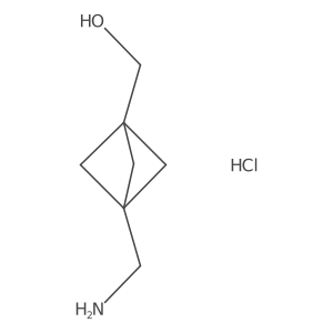 (3-(Aminomethyl)bicyclo[1.1.1]pentan-1-yl)methanol hydrochloride Structure