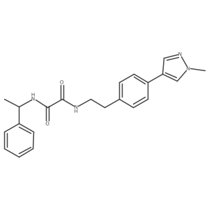 N-{2-[4-(1-methyl-1H-pyrazol-4-yl)phenyl]ethyl}-N'-(1-phenylethyl)ethanediamide结构式