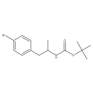 tert-butyl N-[1-(4-bromophenyl)propan-2-yl]carbamate结构式