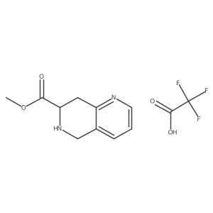 methyl (7R)-5,6,7,8-tetrahydro-1,6-naphthyridine-7-carboxylate; trifluoroacetic acid结构式