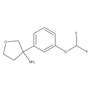 3-[3-(Difluoromethoxy)phenyl]oxolan-3-amine结构式