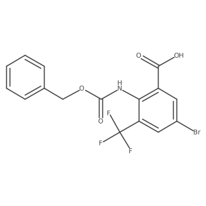 2-{[(Benzyloxy)carbonyl]amino}-5-bromo-3-(trifluoromethyl)benzoic acid Structure