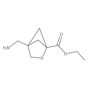 Ethyl 4-(aminomethyl)-2-oxabicyclo[2.1.1]hexane-1-carboxylate结构式
