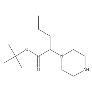 Tert-butyl 2-(piperazin-1-yl)pentanoate结构式