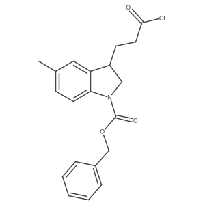 3-{1-[(benzyloxy)carbonyl]-5-methyl-2,3-dihydro-1H-indol-3-yl}propanoic acid结构式