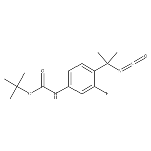 tert-butyl N-[3-fluoro-4-(2-isocyanatopropan-2-yl)phenyl]carbamate Structure