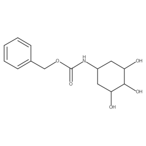 benzyl N-[(1R,3R,4R,5R)-3,4,5-trihydroxycyclohexyl]carbamate结构式