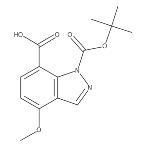1-[(tert-butoxy)carbonyl]-4-methoxy-1H-indazole-7-carboxylic acid Structure