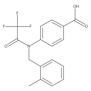 4-{2,2,2-trifluoro-N-[(2-methylphenyl)methyl]acetamido}benzoic acid结构式