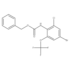 benzyl N-[4-bromo-2-chloro-6-(trifluoromethoxy)phenyl]carbamate结构式