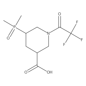 5-(Dimethylphosphoryl)-1-(2,2,2-trifluoroacetyl)piperidine-3-carboxylic acid结构式