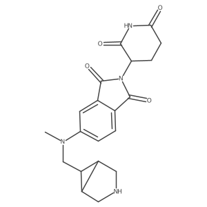 5-({[(1R,5S,6R)-3-azabicyclo[3.1.0]hexan-6-yl]methyl}(methyl)amino)-2-(2,6-dioxopiperidin-3-yl)-2,3-dihydro-1H-isoindole-1,3-dione Structure