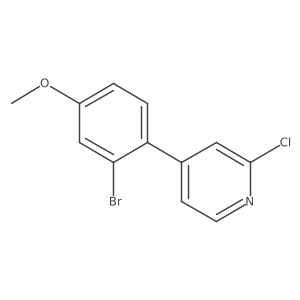 4-(2-Bromo-4-methoxyphenyl)-2-chloropyridine结构式