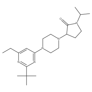 3-[4-(2-Tert-butyl-6-ethylpyrimidin-4-yl)piperazin-1-yl]-1-(propan-2-yl)pyrrolidin-2-one结构式