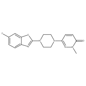 6-[4-(6-Fluoro-1,3-benzothiazol-2-yl)piperazin-1-yl]-2-methyl-2,3-dihydropyridazin-3-one Structure
