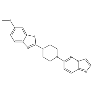 2-(4-{Imidazo[1,2-b]pyridazin-6-yl}piperazin-1-yl)-6-(methylsulfanyl)-1,3-benzothiazole结构式