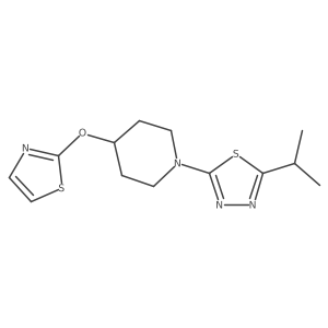 1-[5-(Propan-2-yl)-1,3,4-thiadiazol-2-yl]-4-(1,3-thiazol-2-yloxy)piperidine结构式