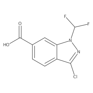 3-chloro-1-(difluoromethyl)-1H-Indazole-6-carboxylic acid结构式