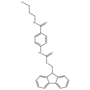 (9H-fluoren-9-yl)methyl N-{4-[(3-hydroxypropyl)carbamoyl]phenyl}carbamate结构式