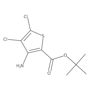 Tert-butyl 3-amino-4,5-dichlorothiophene-2-carboxylate结构式
